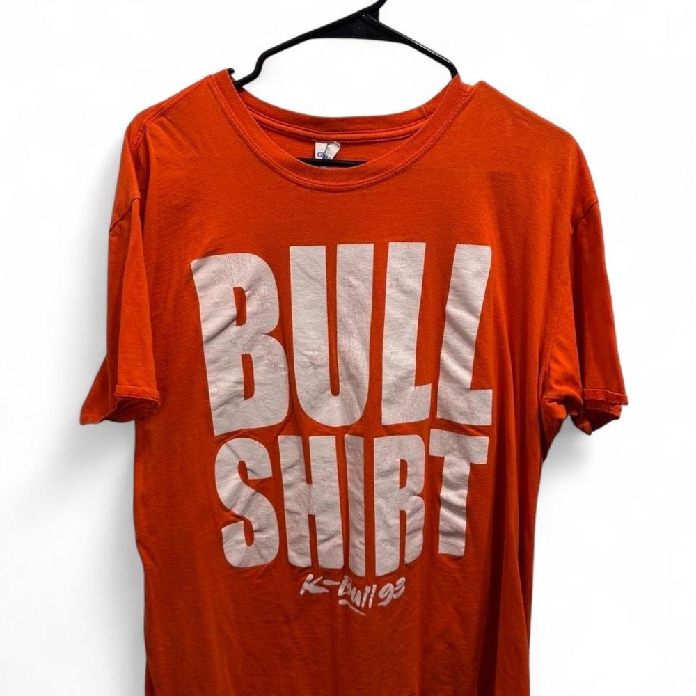 Gildan Mens Bull Shirt Graphic Tee Orange K-Bull 93 Streetwear XL